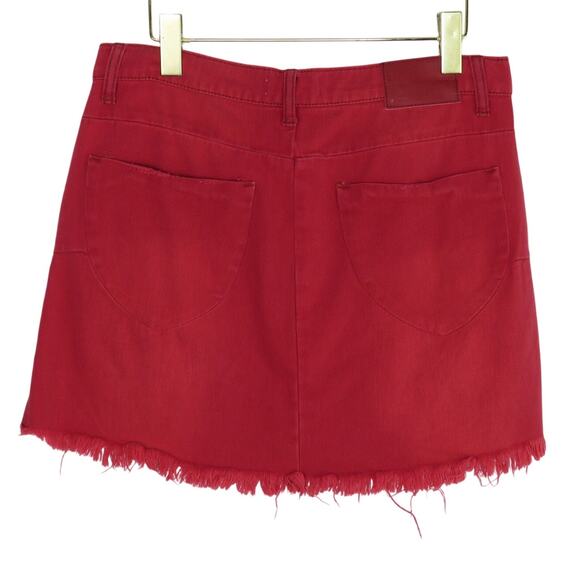 Revolve One Teaspoon Vanguard High Waist Denim Skirt in Red Envy 28 Jean Skirt - Picture 6 of 11